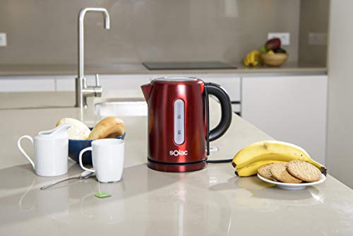 Solac KT5857 Stillo Red Hervidor de Agua Compacto, Rojo Metalizado