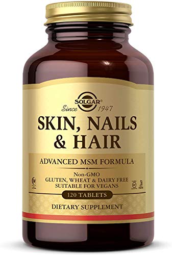 Solgar Comprimidos para Pelo, Piel y Uñas, Vitamina C para la formación de colágeno, Apto para Veganos, 120 Tabletas