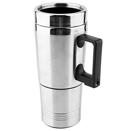Solomi Hervidor eléctrico del Coche - Calentador de Agua de Coches, Acero Inoxidable Hervidor eléctrico Copa de la calefacción por Agua for el café té 12V 60W + 350ML de 150ML