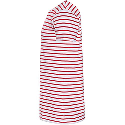 SOLS - Camiseta a Rayas de Manga Modelo Miles Hombre Caballero (XXL) (Blanco/Rojo)