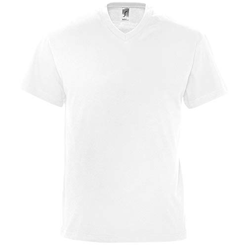 SOLS - Camiseta de Manga Corta con Cuello de Pico para Hombre - Modelo Victory (3XL) (Blanco)