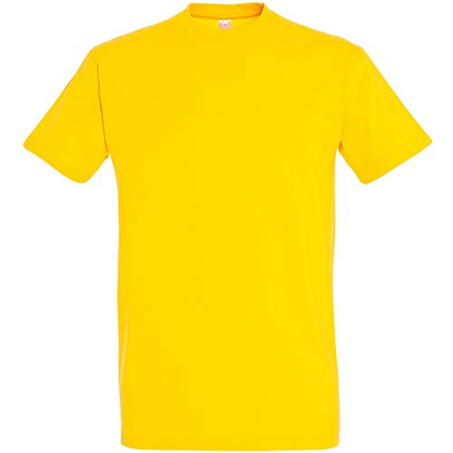 SOLS - Camiseta de Manga Corta Modelo Imperial para Hombre (3XL) (Oro)