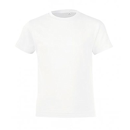 SOLS - Camiseta de manga corta modelo Regent para niños (8 años/Blanco)