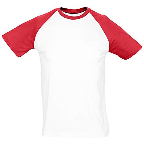 SOLS - Camiseta de Manga Corta para Hombre - Modelo Funky (XXL) (Azul Royal/Gris)