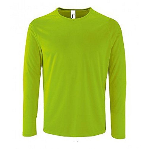 SOLS Camiseta de Manga Larga Modelo Performance Para Hombre (M/Verde)