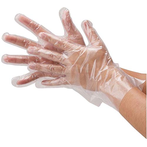 Solustre 100 Piezas Guanti Monouso Guanti Trasparenti Multiuso Guanti di Bellezza Guanti Sterili di Sicurezza (Trasparenti)