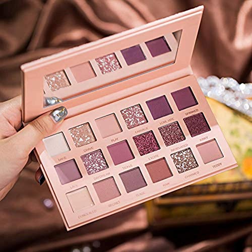 Sombra de ojos de 18 colores paleta pigmentada Sombra de ojos de mezcla mate brillante reflectante múltiple Paleta de maquillaje sombra de ojos para novia