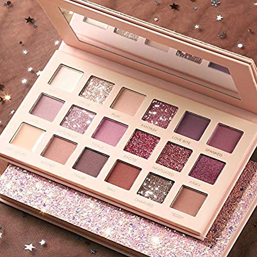Sombra de ojos de 18 colores paleta pigmentada Sombra de ojos de mezcla mate brillante reflectante múltiple Paleta de maquillaje sombra de ojos para novia