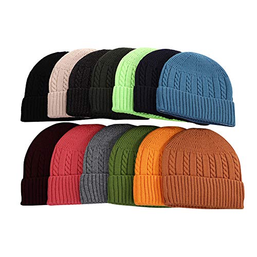Sombrero de Lana de Viento de Ocio de Punto de Color sólido de otoño e Invierno Sombrero de Todo fósforo cálido y frío para Montar al Aire Libre