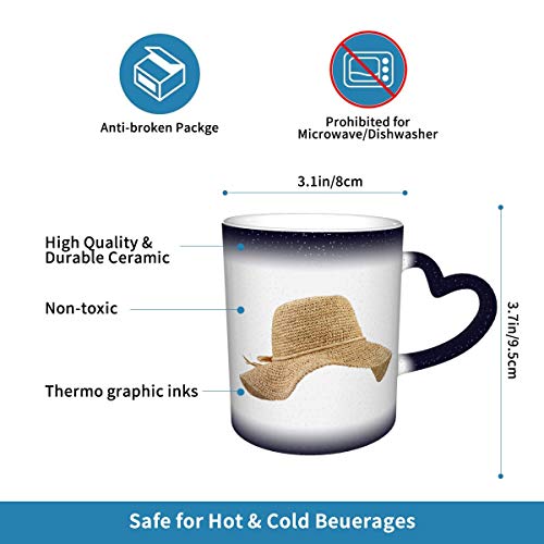Sombrero de paja Sombrero de vaquero Sombrero de sol Sombrero de rafia Archivo Abddae Taza de café con cielo estrellado termosensible personalizado que cambia de color Taza de 11 oz