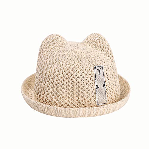 Sombreros para niños Verano Nuevo Sombrero de Red de Dibujos Animados de algodón Coreano Orejas de Gato Lindo Sombrero de bebé para Sombra de Sol