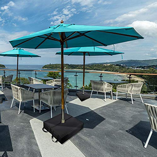 Sombrilla Portátil Resistente a la Intemperie Paragüero Base Cuadrada Paragüero Bolsa Contrapeso Bolsa de Arena Pesada para terraza al Aire Libre Base de Playa