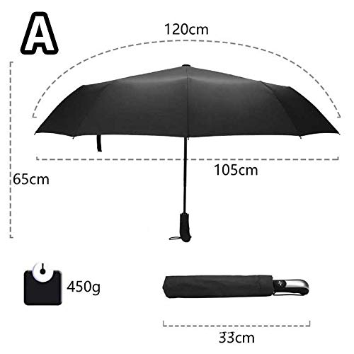 Sombrillas Terraza Paraguas Resistente Al Viento Automático De 10K Lluvia Mujer Grano De Madera Curva De Cuero Y Mango Recto Negocio para Hombre Al Aire Libre Paraguas A-Café