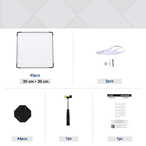 SONGMICS Armario Modular, Librería, Unidad de Almacenamiento, Cubos de Plástico con Cierre, Fácil de Ensamblar, para Sala de Estar, Dormitorio, Oficina, Mazo de Goma Incluido, Blanco LPC34L
