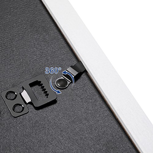 SONGMICS Set de 10 Marcos de Fotos para Pared con Diferentes Tamaños Tableros de MDF Blanco RPF310W