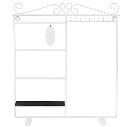 SONGMICS Soporte para Joyas, Árbol de Joyas, Expositor de Joyas para Pendientes, Collares Pulseras, Hierro, Blanco JDS053
