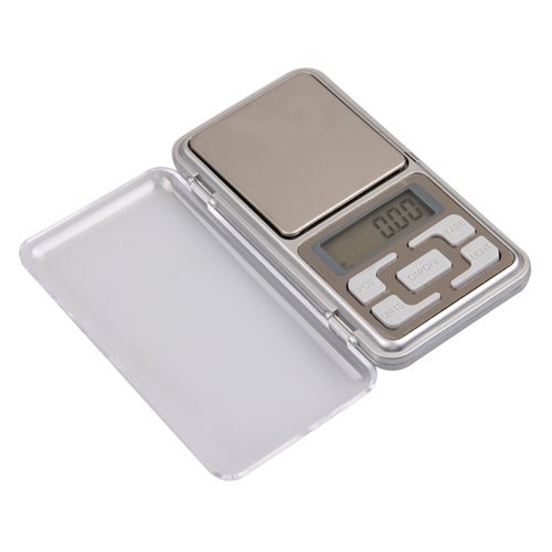 Sonline Mini Bascula Balanza Digital 0g a 200g Plata LCD Vision Noctura Precision