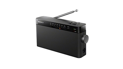 Sony ICF-306 - Radio analógica portátil FM/AM, color negro
