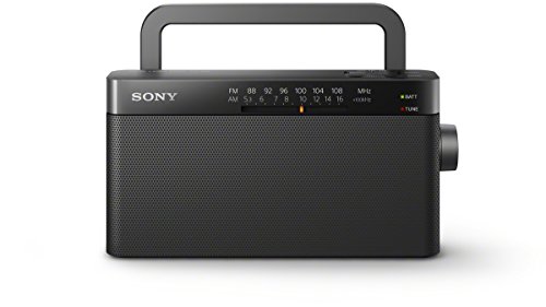 Sony ICF-306 - Radio analógica portátil FM/AM, color negro