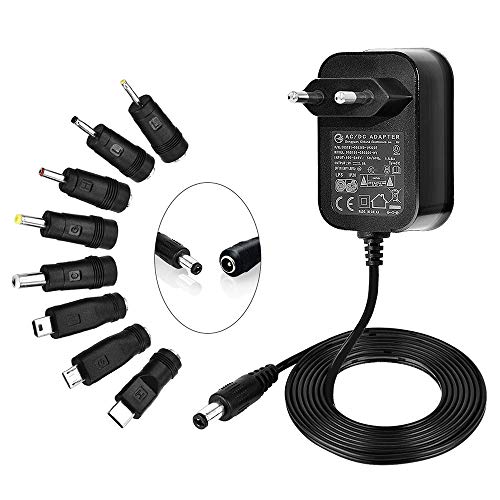 Sopito 5v 2a EU Fuente de Alimentación Universal con 8 Conexiones de Enchufe para Varios Dispositivos para electrodomésticos/Enrutadores/Altavoces/LCD/Cámaras de CCTV/TV Box