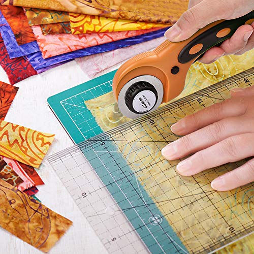Sopito Cortador rotatorio de 45 mm con 5 hojas de repuesto para Elaboración De coser Acolchado Tela Cortador de rueda