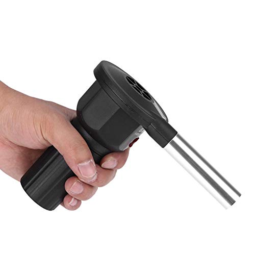 Soplador de Barbacoa - Ventilador eléctrico de Barbacoa portátil para Acampar al Aire Libre Barbacoa Negra
