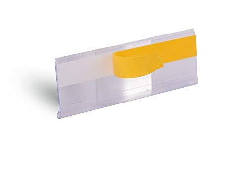 Soporte autoadhesivo para etiquetas, 100 mm de ancho, 18 mm Höhe, transparente, 50