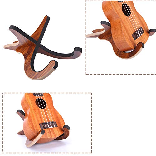 Soporte de Madera para Ukelele, CAHAYA, Soporte para Violín, Mandolina, Ukelele, Banjo (Es apto para instrumentos de tamaños inferiores a 30")