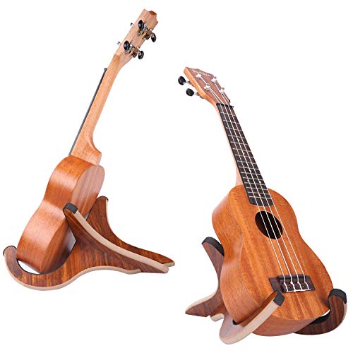 Soporte de Madera para Ukelele, CAHAYA, Soporte para Violín, Mandolina, Ukelele, Banjo (Es apto para instrumentos de tamaños inferiores a 30")