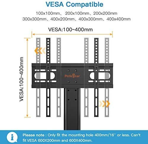 Soporte de mesa para TV Perlegear para televisores de 26 "-55" tiene una capacidad máxima de 40 KG. Soporte de TV ajustable VESA 400x400mm