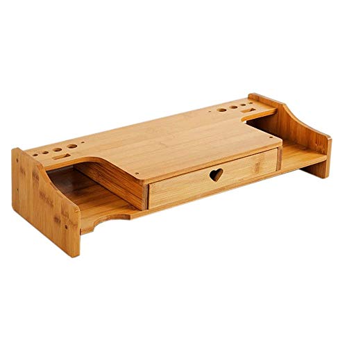 Soporte Giratiorio de tv Nanzhu escritorio de TV soporte del monitor del ordenador un aumento del período, la pantalla soporte base del soporte de bastidor de sobremesa Almacenamiento Suelo para Telev