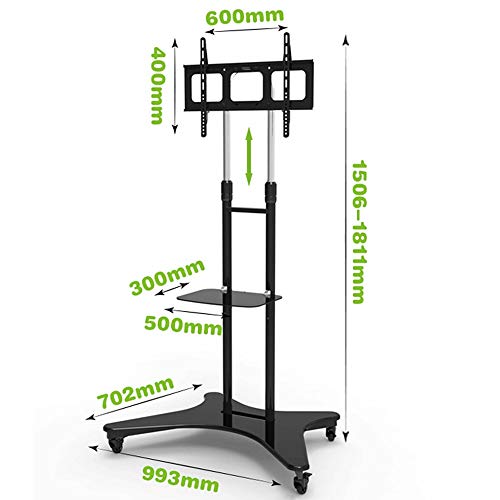 Soporte Giratiorio de TV Soporte de la TV, Soporte de Gama Alta TV Móvil carros de Suelo, for Paneles LCD LED Plana de Plasma Soporte con Ruedas móvil en Forma for 32 '' - 70' Suelo para Televisión