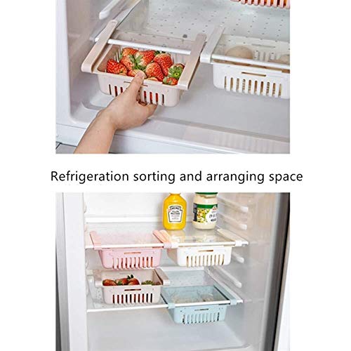 Soporte para Rack de Almacenamiento Compartimento de almacenamiento del refrigerador Cajón multifunción - Estante de almacenamiento Congelador Cocina deslizante Refrigerador Congelador Estante de ahor