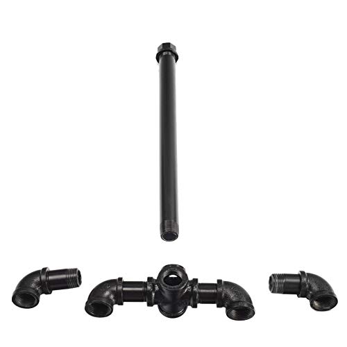 Soporte para toallas de papel para tubos | Rollo de cocina industrial de hierro negro | Decoración rústica elegante cocina rollo papel cocina decoracion industrial tuberia hierro Negro