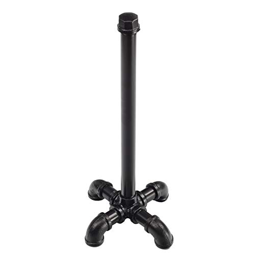 Soporte para toallas de papel para tubos | Rollo de cocina industrial de hierro negro | Decoración rústica elegante cocina rollo papel cocina decoracion industrial tuberia hierro Negro