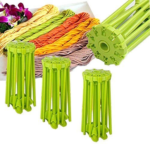 Soporte plegable para secado de pasta de cocina, soporte para fideos con 10 asas de barra (verde)