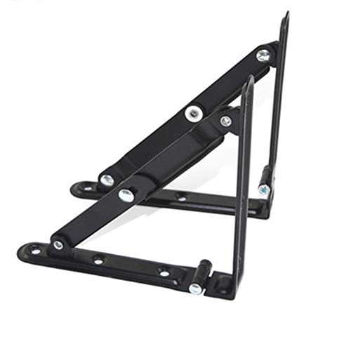 Soportes De Estante Plegables, Soporte De Estante Plegable De Hierro Pesado Para Banco De Trabajo De Mesa, Soporte De Bricolaje Para Ahorrar Espacio, Paquete De 2