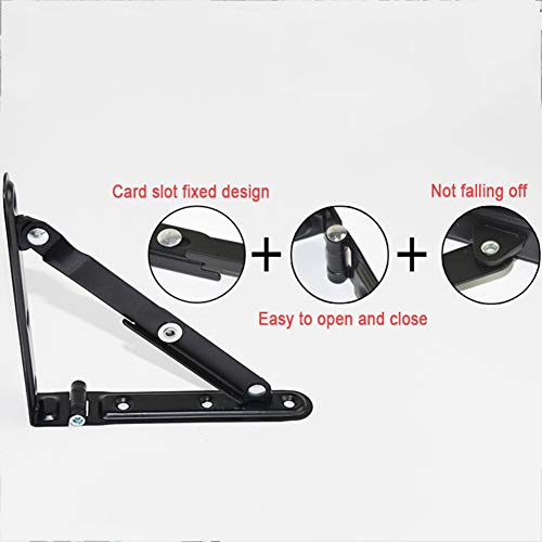 Soportes De Estante Plegables, Soporte De Estante Plegable De Hierro Pesado Para Banco De Trabajo De Mesa, Soporte De Bricolaje Para Ahorrar Espacio, Paquete De 2
