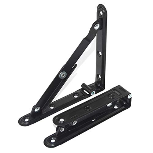 Soportes De Estante Plegables, Soporte De Estante Plegable De Hierro Pesado Para Banco De Trabajo De Mesa, Soporte De Bricolaje Para Ahorrar Espacio, Paquete De 2