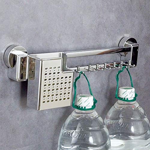 Soportes Utensilios Cocina Barra Colgador Bloque De Cuchillo, Acero Inoxidable Organizador De Perchas Rack Colgante Ventosa Ganchos De Suspensión Multipropósito Cocina