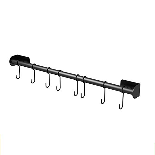 Soportes Utensilios Cocina Barra Colgador Soporte De Acero Inoxidable Estante De Riel Colgante Con Pegamento Mejorado, Ganchos De Suspensión Para Olla, Toalla (60cm)