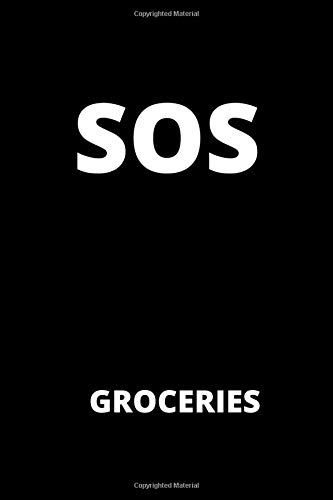 SOS groceries: Shopping list notebook, 100 pages (white paper), 6x9 inches, Matte finished, Soft cover