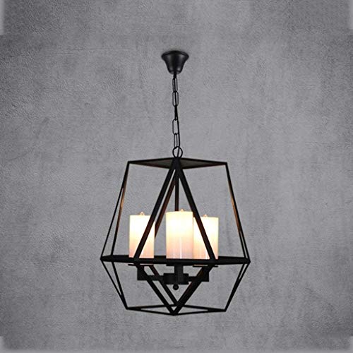 SOSO en Rural America Chandeliers Cafe Bar y Restaurante escandinavo Pastoral Iron Chandeliers Personalidad de Velas. Decoración hogareña