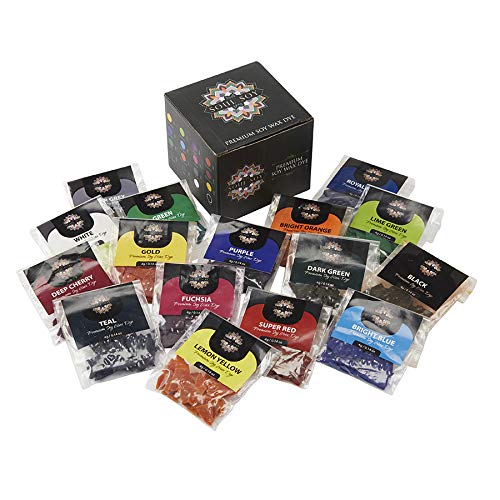 Soulsoy - Tintes de cera de soja para hacer velas, colorantes de velas de color soja, copos de tinte de cera para hacer velas, chips para colorear para hacer velas