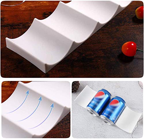 SoundZero 2 Piezas Estante para Botellas de Vino de Estilo Europeo plástico, Botellero apilable Horizontal para Botellas de Vino, Soporte para Botellas de Vino para frigorífico Bar,Gabinete, Despensa