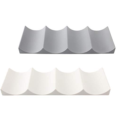SoundZero 2 Piezas Estante para Botellas de Vino de Estilo Europeo plástico, Botellero apilable Horizontal para Botellas de Vino, Soporte para Botellas de Vino para frigorífico Bar,Gabinete, Despensa