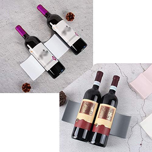 SoundZero 2 Piezas Estante para Botellas de Vino de Estilo Europeo plástico, Botellero apilable Horizontal para Botellas de Vino, Soporte para Botellas de Vino para frigorífico Bar,Gabinete, Despensa