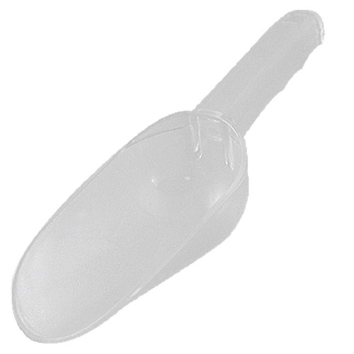 sourcing map Cocina Hogar Policarbonato Harina Pala Seco Papelera Ice Cucharón Transparente Blanco