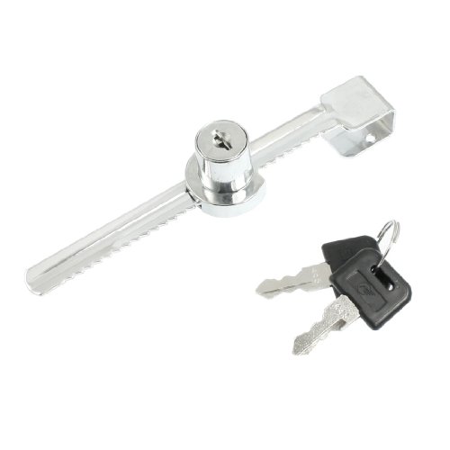 Sourcingmap A12082600UX0015 - Cerradura para Vitrina de Vidrio Corrediza - Tipo Cierra, Metálico, Incluye 1 cerradura y 2 llaves