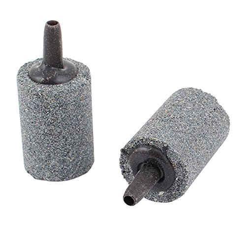 Sourcingmap Cilindro Forma Acuario Aire Piedra, 3 mm, diámetro de Tubo, Gris, 5 Piezas